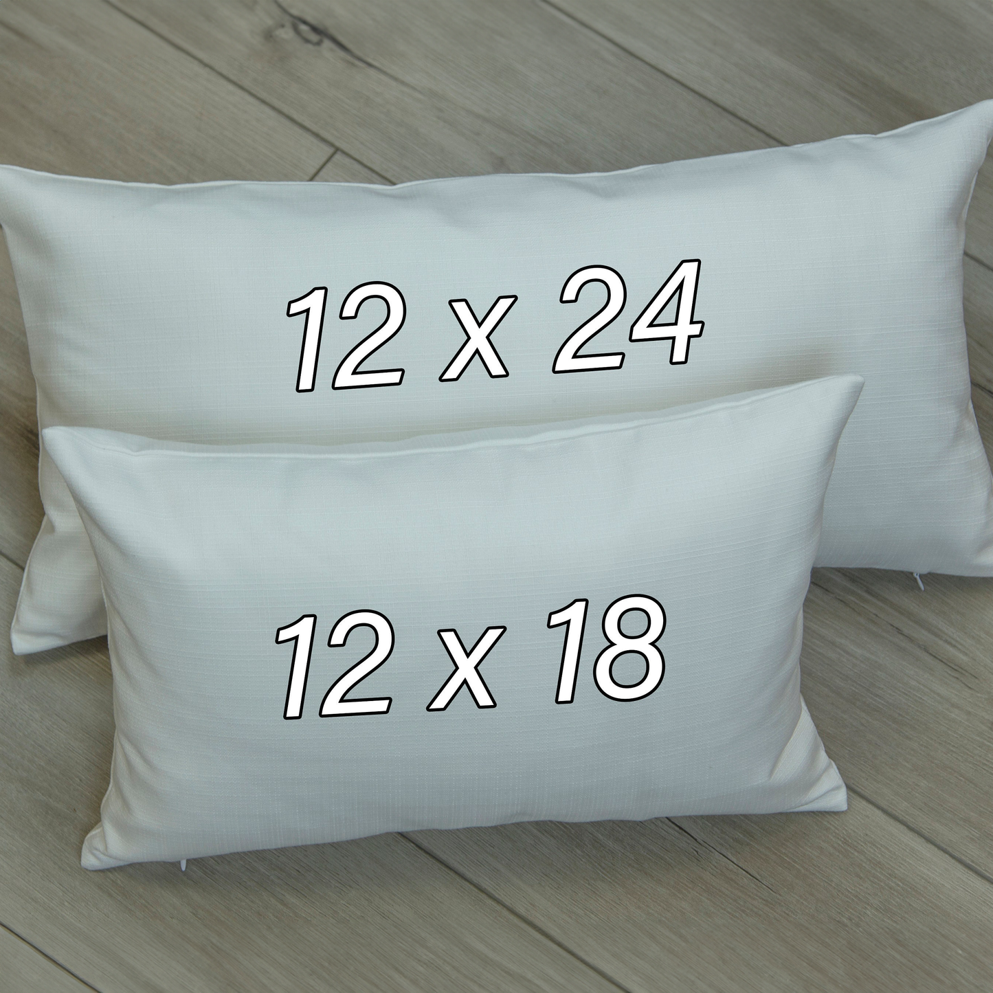 Rectangle wedding kneeling pillow size options - 12 x 18 and 12 x 24.