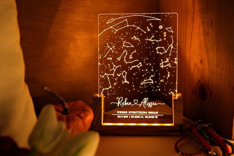 Custom Star Map LED Lamp