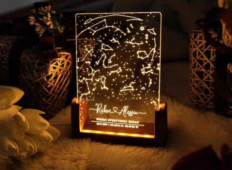 Custom Star Map LED Lamp
