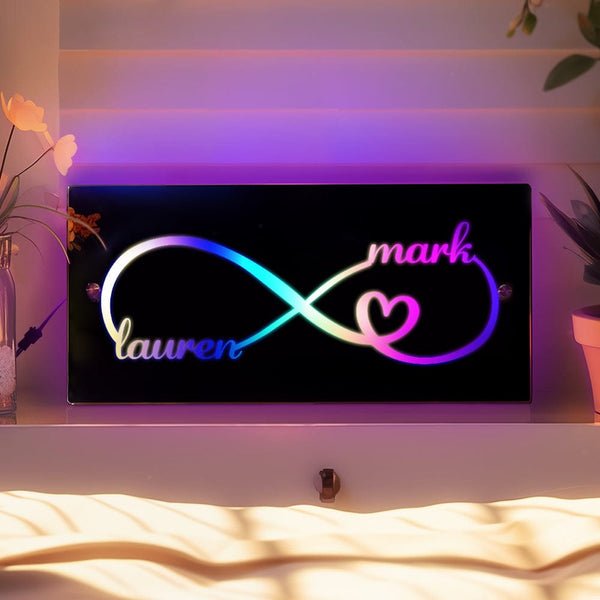 Custom Name Mirror Light Personalized Couple Valentine's Gift