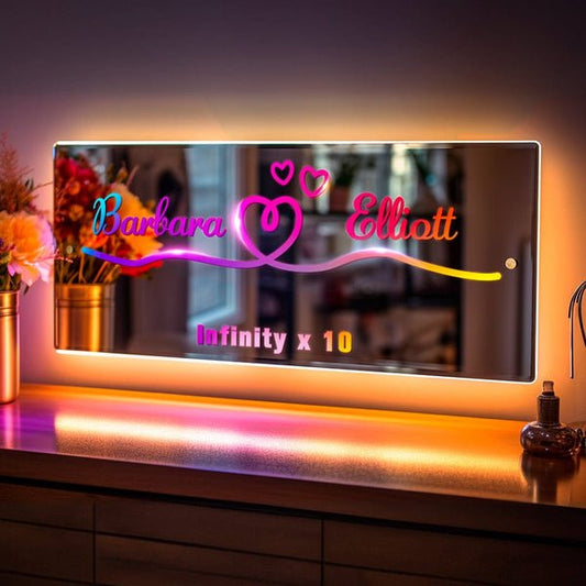LED -naam Mirror verlicht spiegel Mirror Custom Mirror Night Light