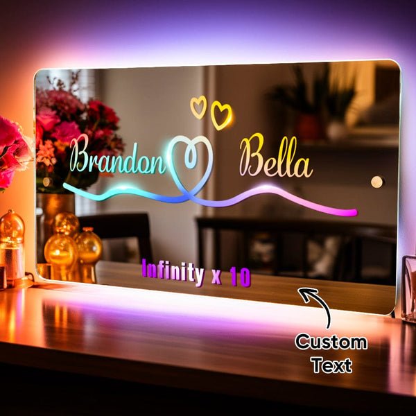 Led Name Mirror Light Up Mirror Custom Mirror Night Light