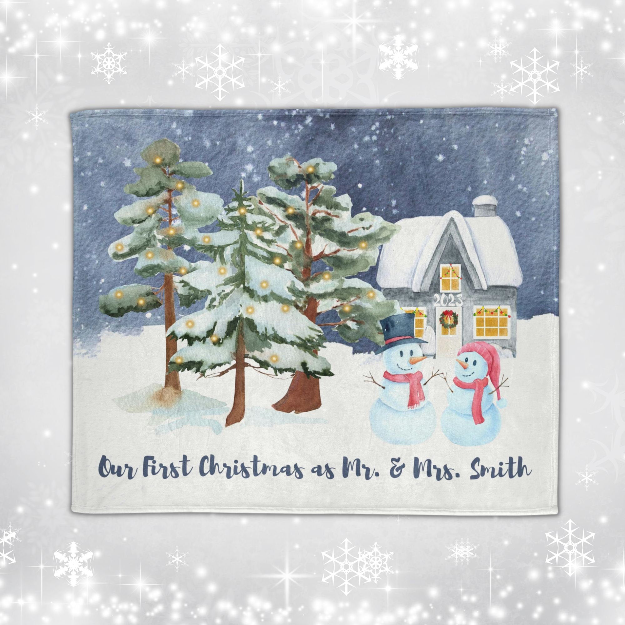 Celebrate Your First Christmas with a Personalized Blanket Dreamy Custom™