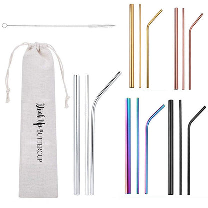 Custom Eco - Friendly Metal Straw Set - Dreamy Custom