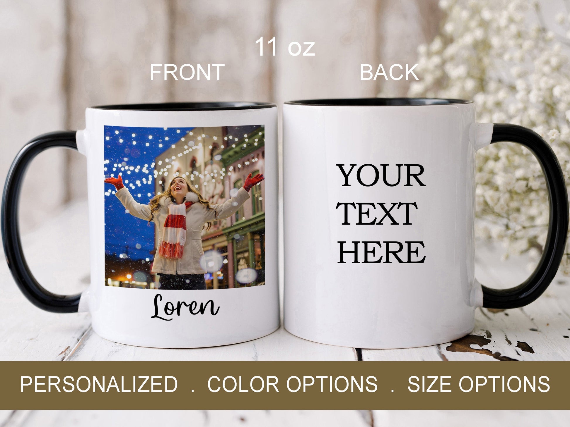 Custom Mug With Photo And Text - Dreamy Custom