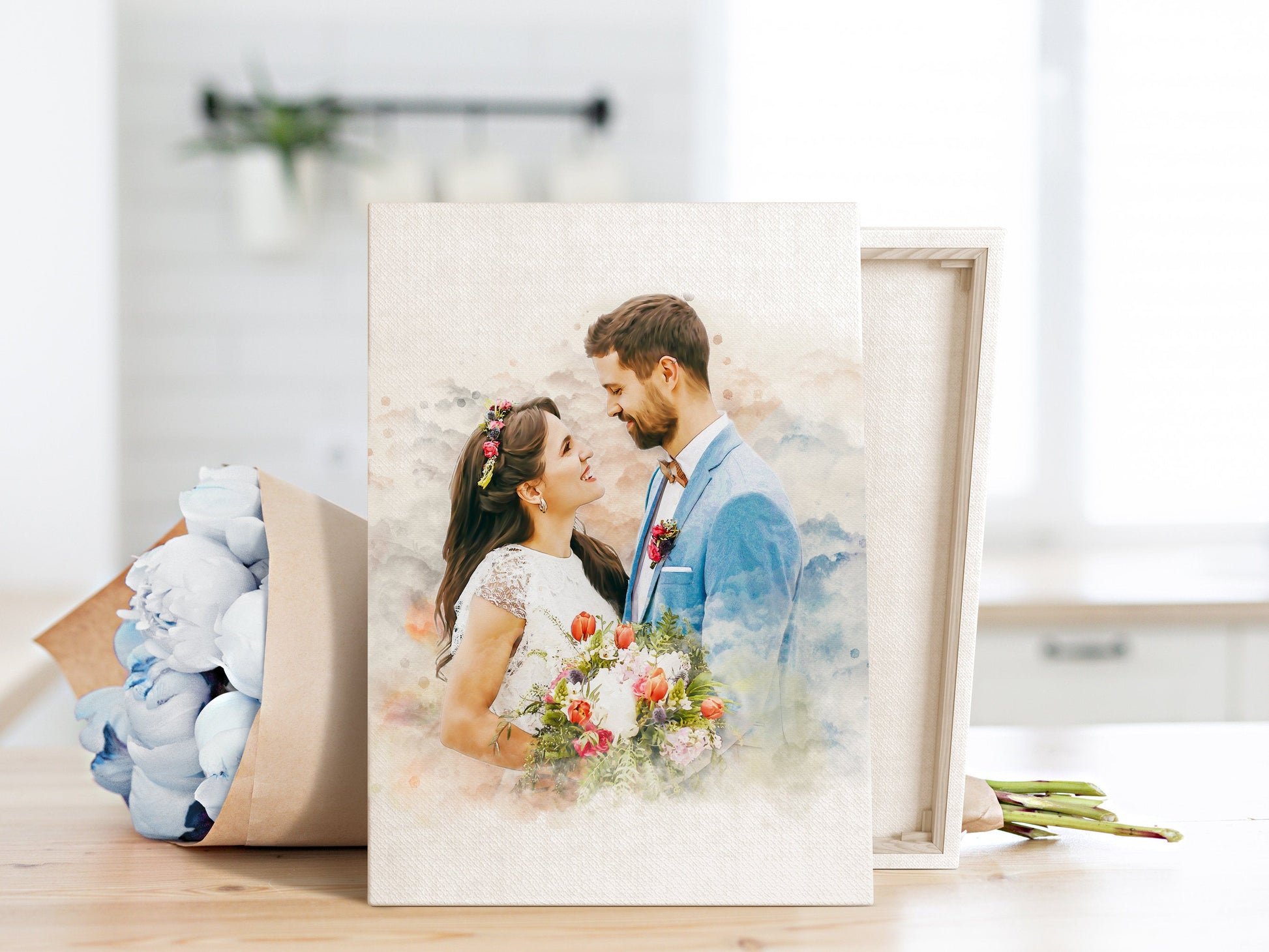 Custom Watercolor Family Portrait - Dreamy Custom