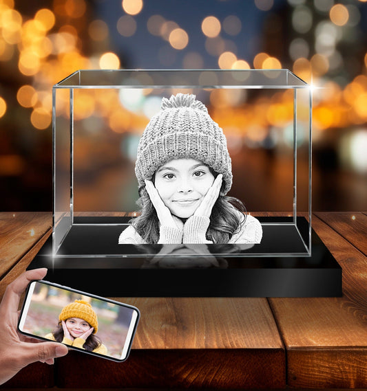 Gepersonaliseerd 3D Crystal Photo Landscape