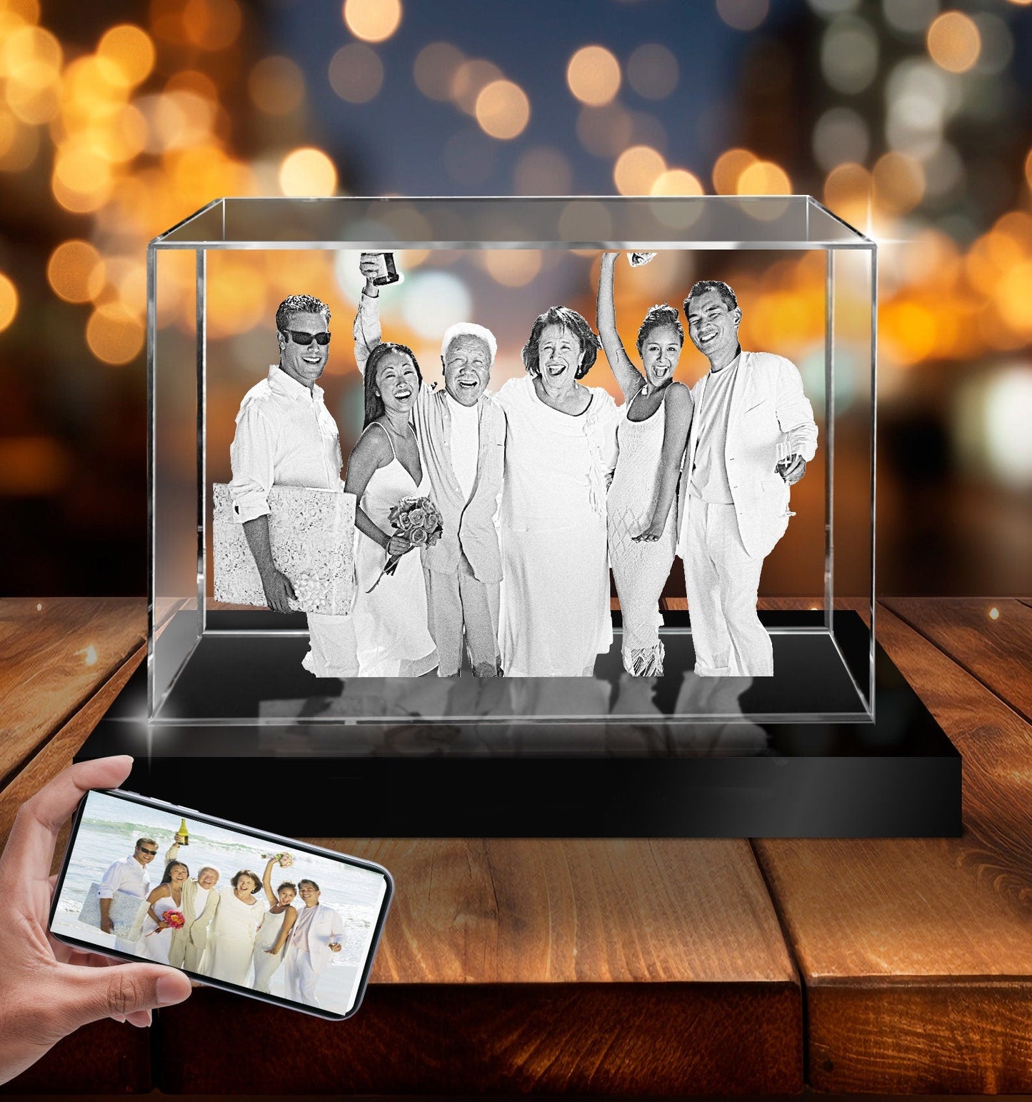 Personalized 3D Crystal Photo Landscape