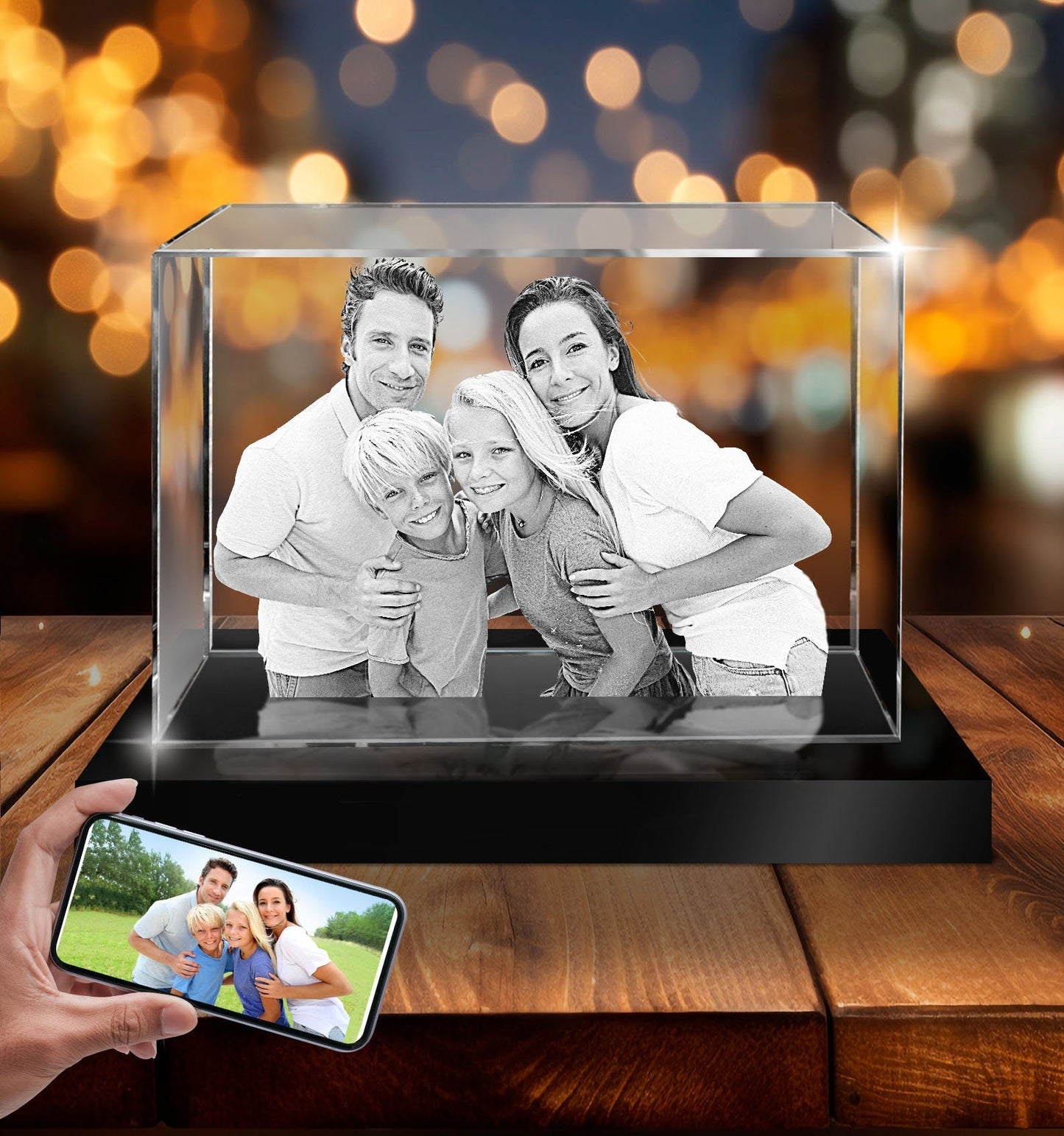 Personalized 3D Crystal Photo Landscape