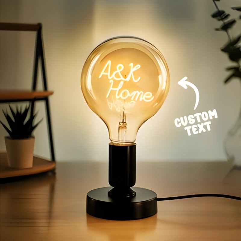 Personalized Bulb Vintage Globe Light Bulb Dimmable