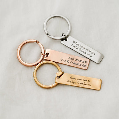 Personalized Engraved Keychain - Dreamy Custom