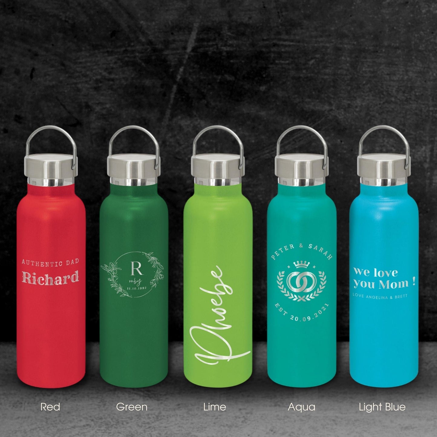 Personalized Engraved Stainless Steel Water Bottle - Dreamy Custom