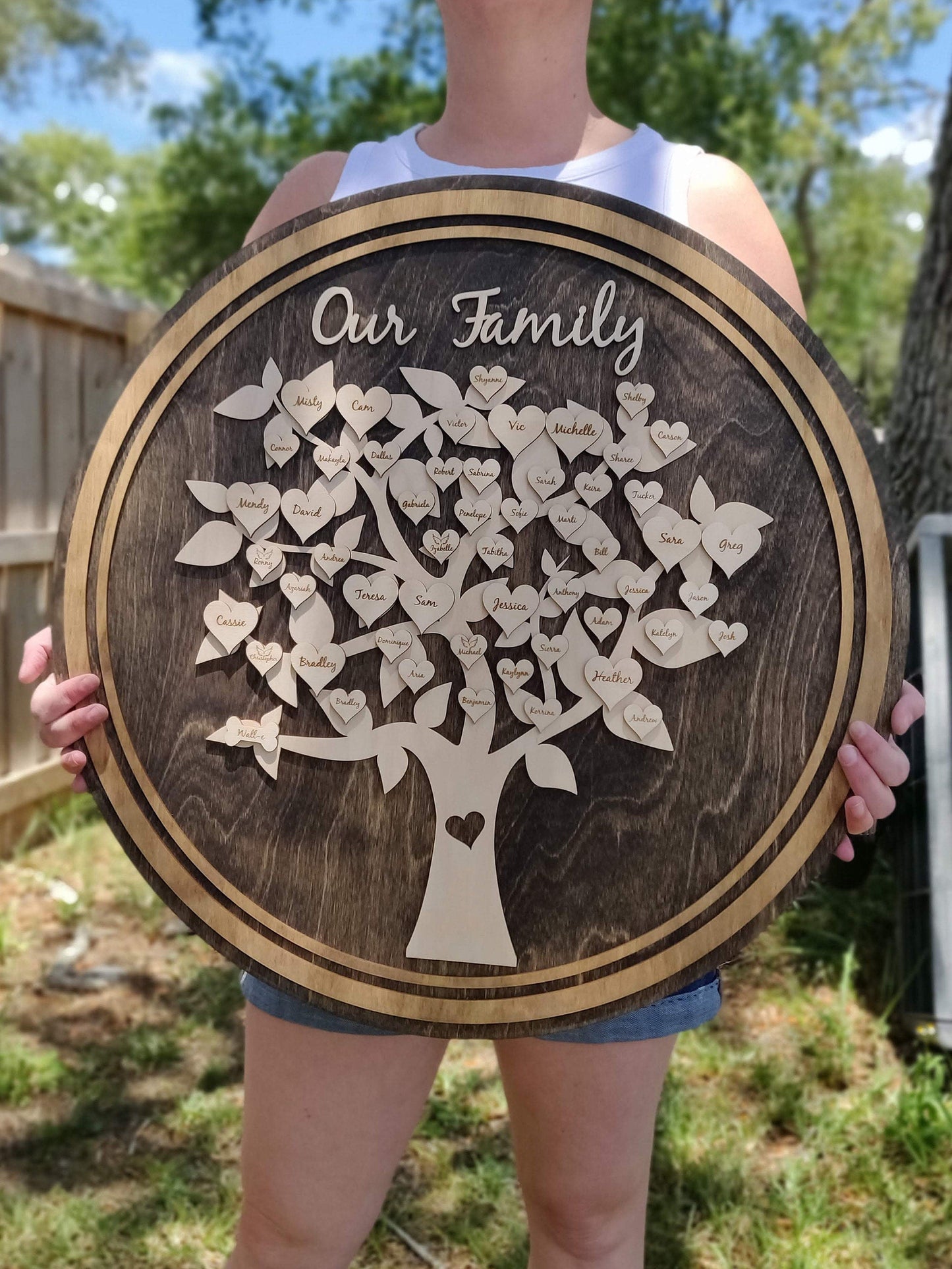 Personalized Wooden Family Tree - Dreamy Custom