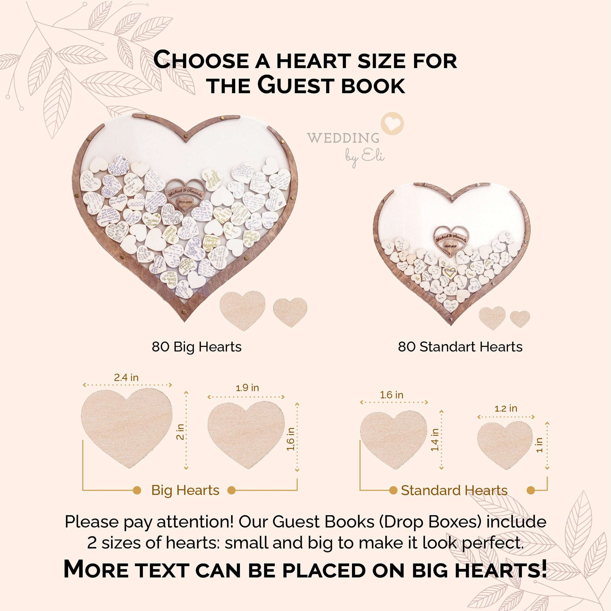 Personized Heart Guest Book Sign - Dreamy Custom