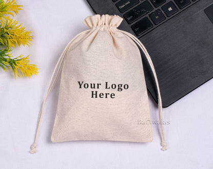 Personized Organic Cotton Drawstring Bag * 100 - Dreamy Custom