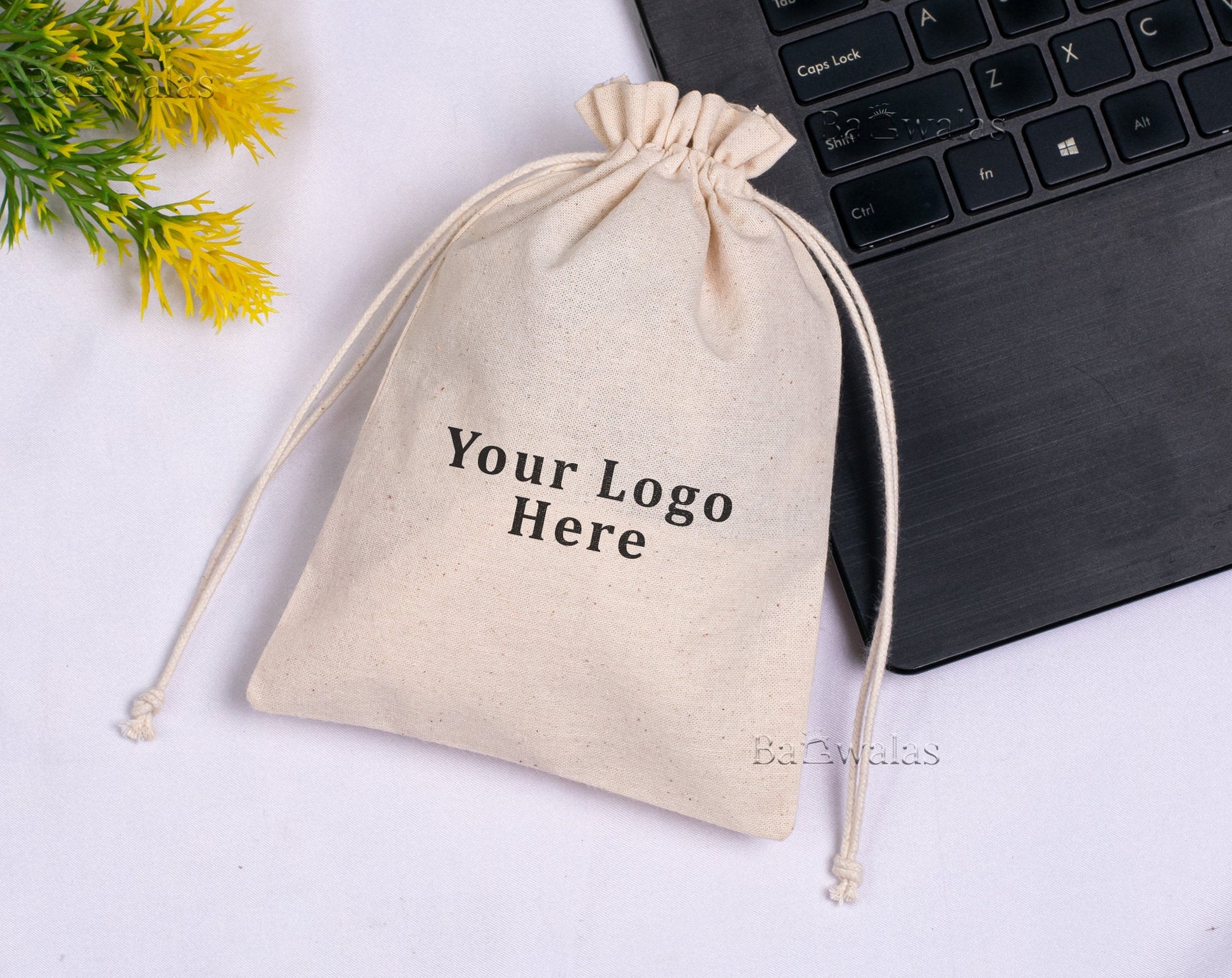 Personized Organic Cotton Drawstring Bag * 100 - Dreamy Custom