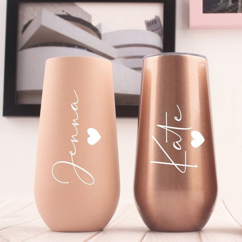 Customized Champagne Stainless Tumbler 6 OZ