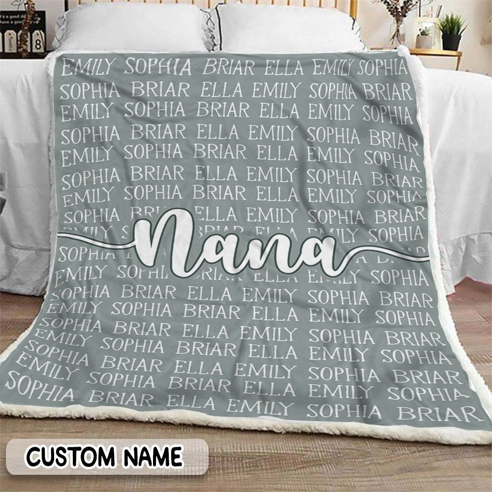 Grandma's Custom Fleece Blanket Perfect Mother's Day or Nana Gift