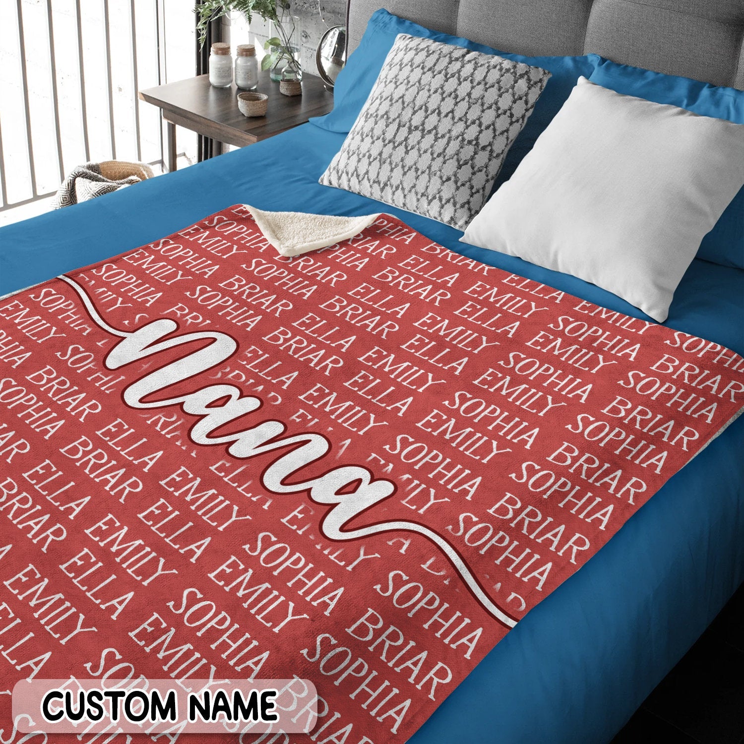 Grandma's Custom Fleece Blanket Perfect Mother's Day or Nana Gift