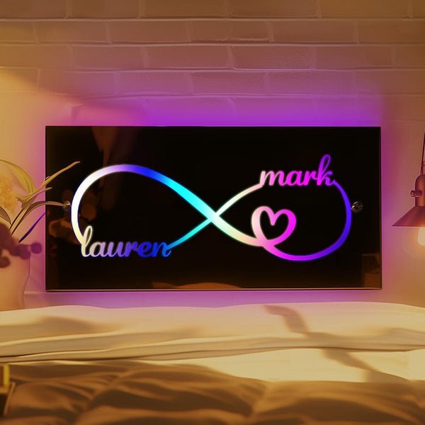 Custom Name Mirror Light Personalized Couple Valentine's Gift