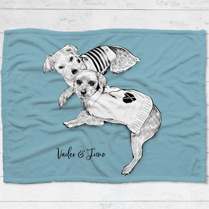 Custom Photo Fleece Blanket - Pet Design