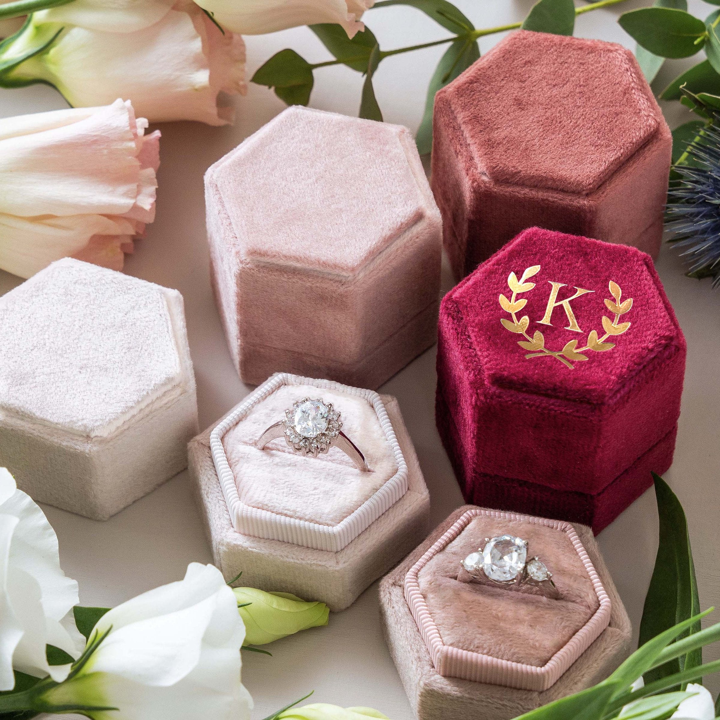 Elegant Engagement Wedding Ring Box for Jewellery Gift Packaging Bague  Jewelry Display Rings Storage Boxes Black Velvet 300pcs - AliExpress