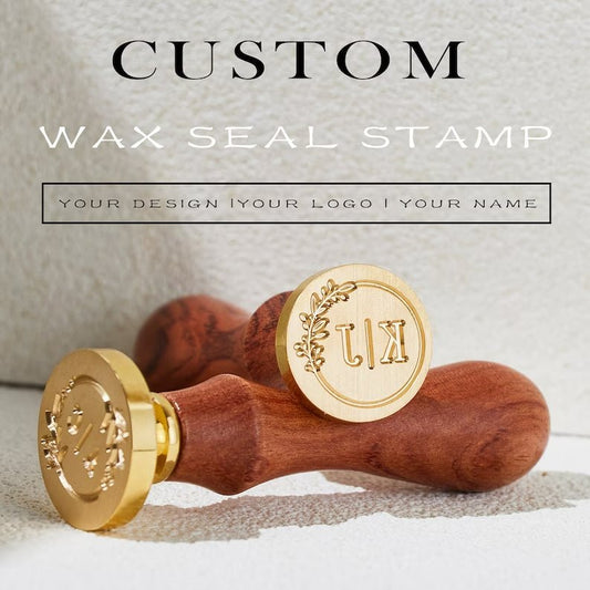 Custom wedding stamp wax seal kit with personalized initials