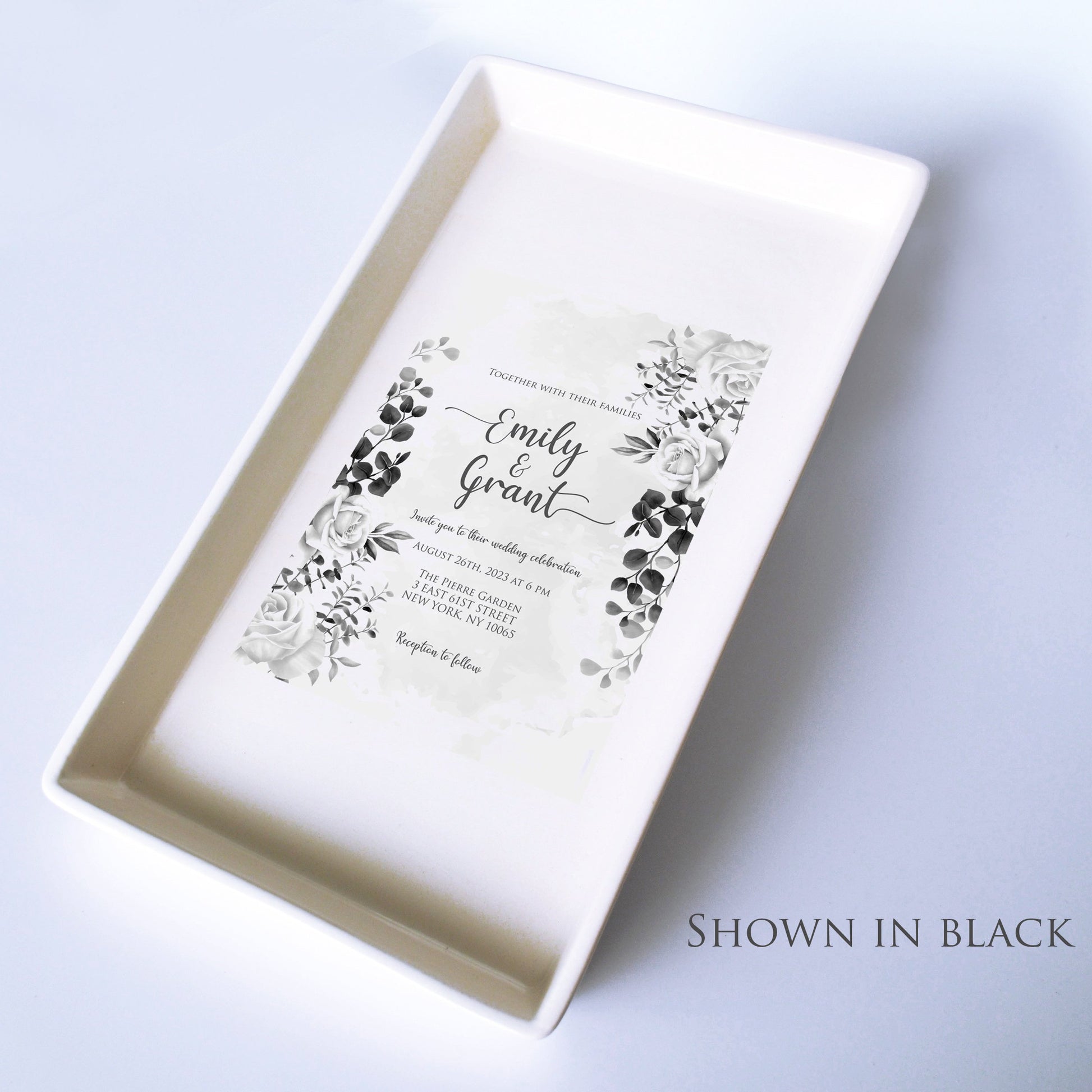 custom-wedding-black-color-flower-tray