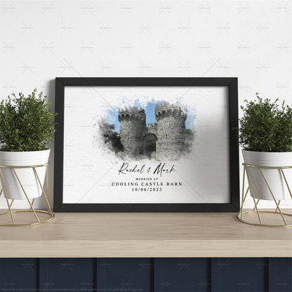 Custom Wedding Venue Watercolour Art