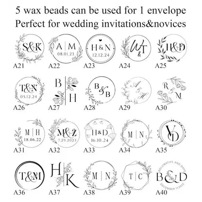 Custom Wedding Wax Seal Stamp Kit