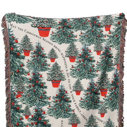 Personalisierte Decke mit Weihnachtsbotschaft 
