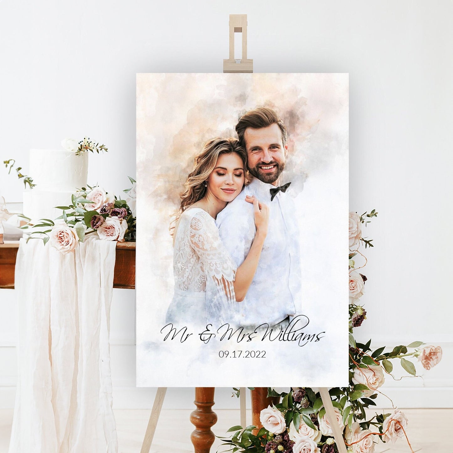personalized-couples-portrait-painting-wedding-sign-2