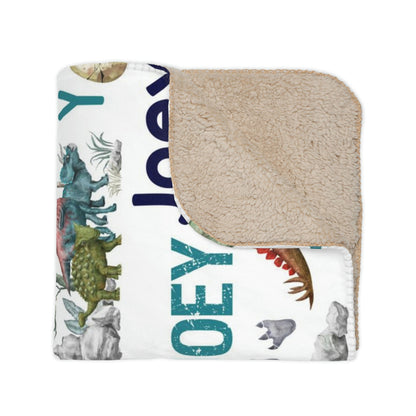 Personalized Dinosaur Name Blanket