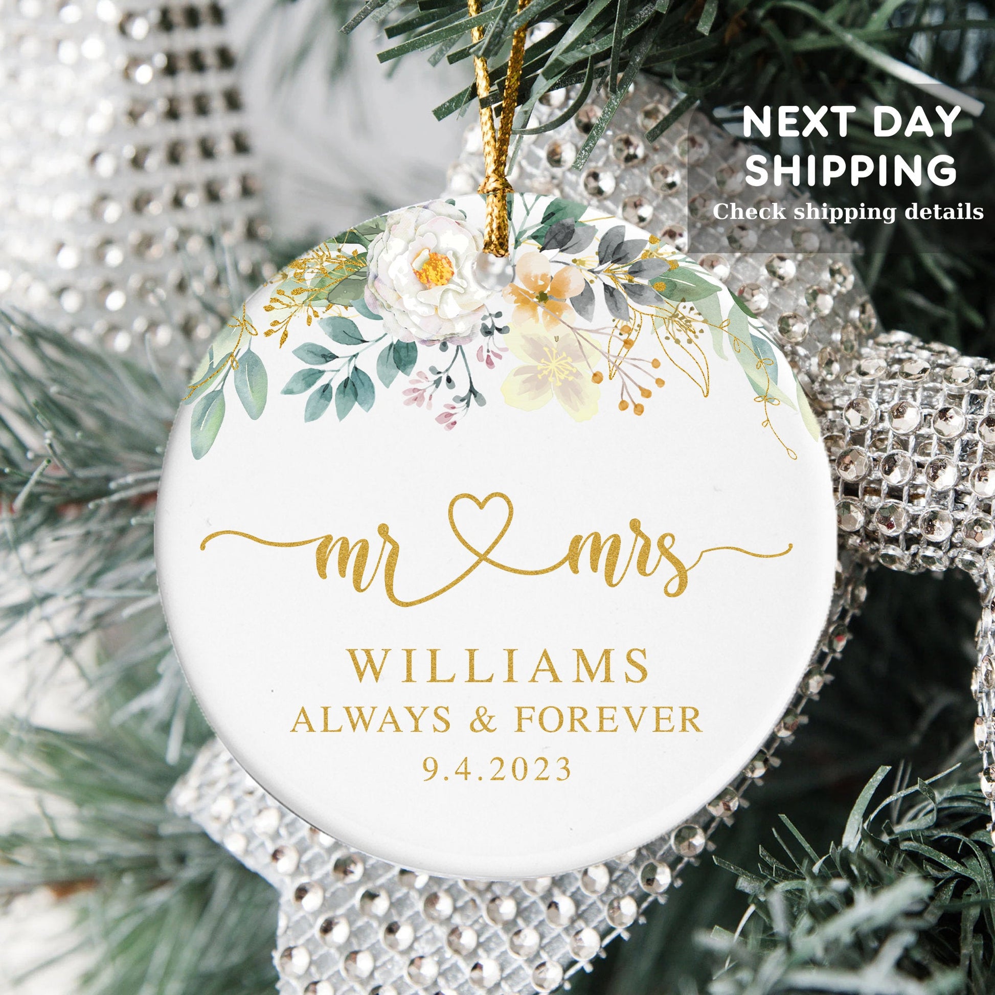 personalized-first-christmas-married-ornament-white