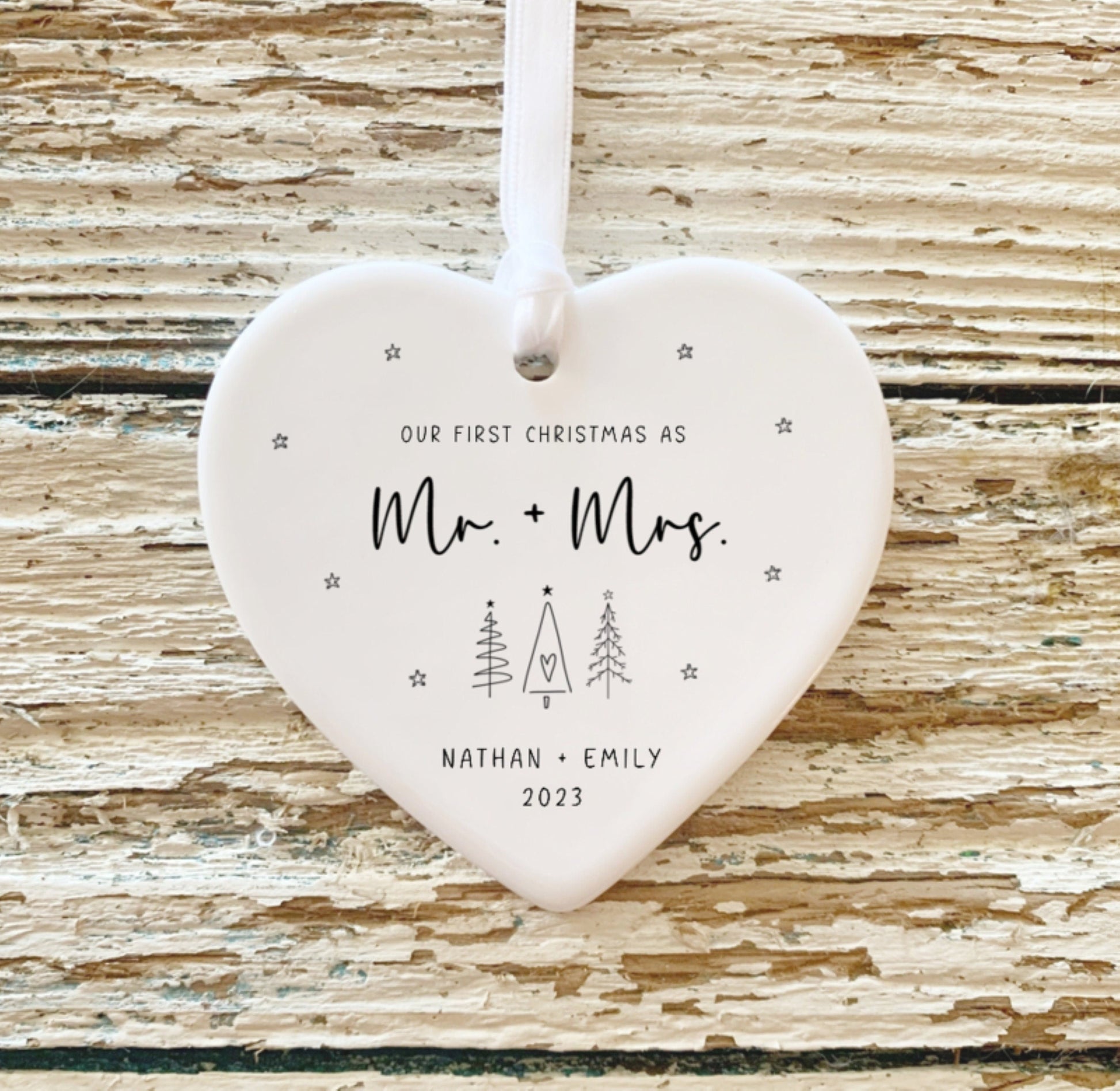 personalized-first-christmas-ornament-black/white-trees