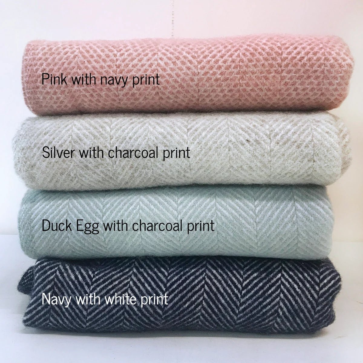 Personalisierte Decke aus reiner Wolle 