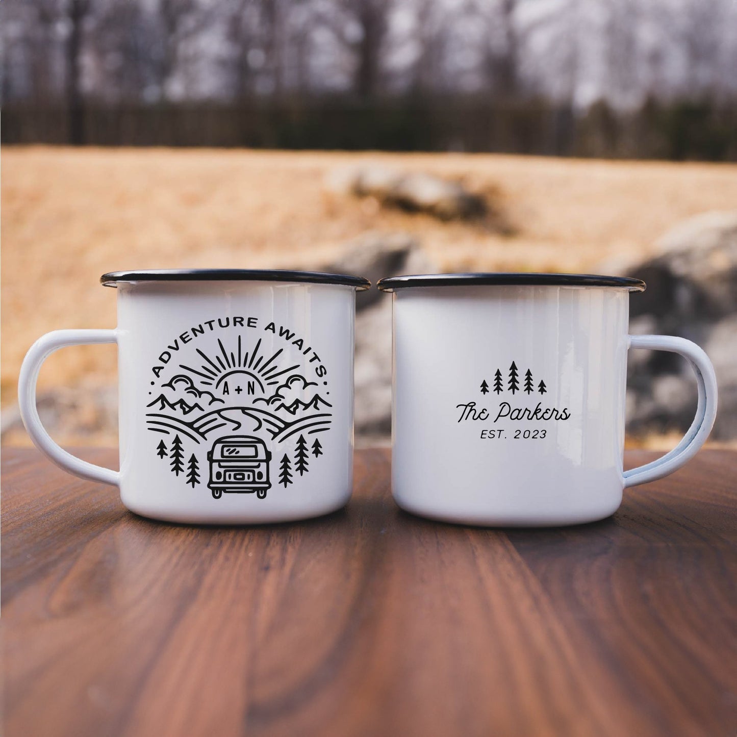 personalized-wedding-camping-mug-logo-design