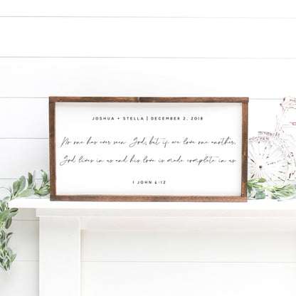 Personalized Wedding Scripture Canvas