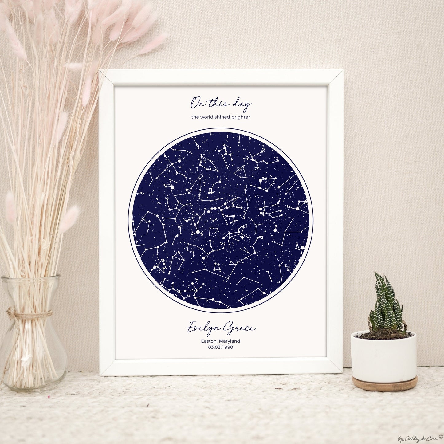 personalized-wedding-star-map-white-frame