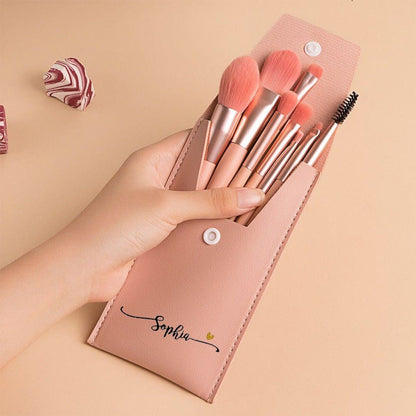 Portable Personalized Makeup Brush Bag